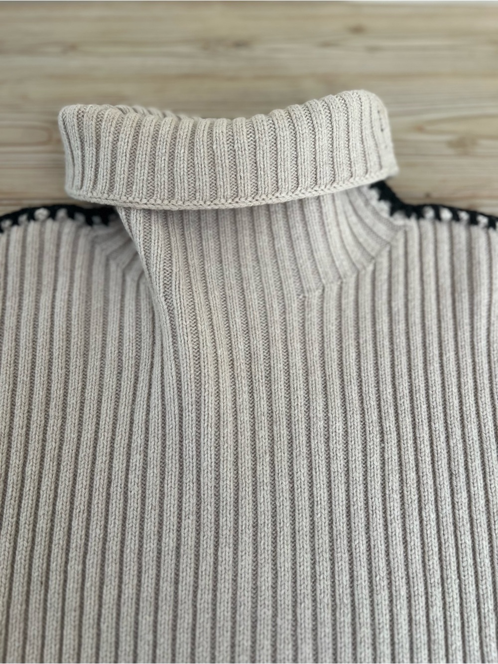 Rag & Bone Ingrid Wool Turtleneck Sweater XS Oversized Whipstitch - Picture 9 of 10